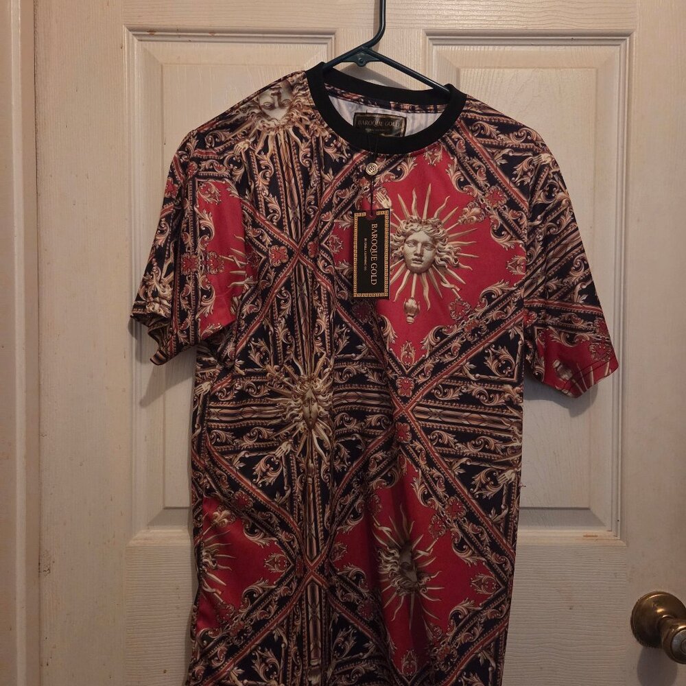 Baroque Gold Mens T Shirt Top Sz M New